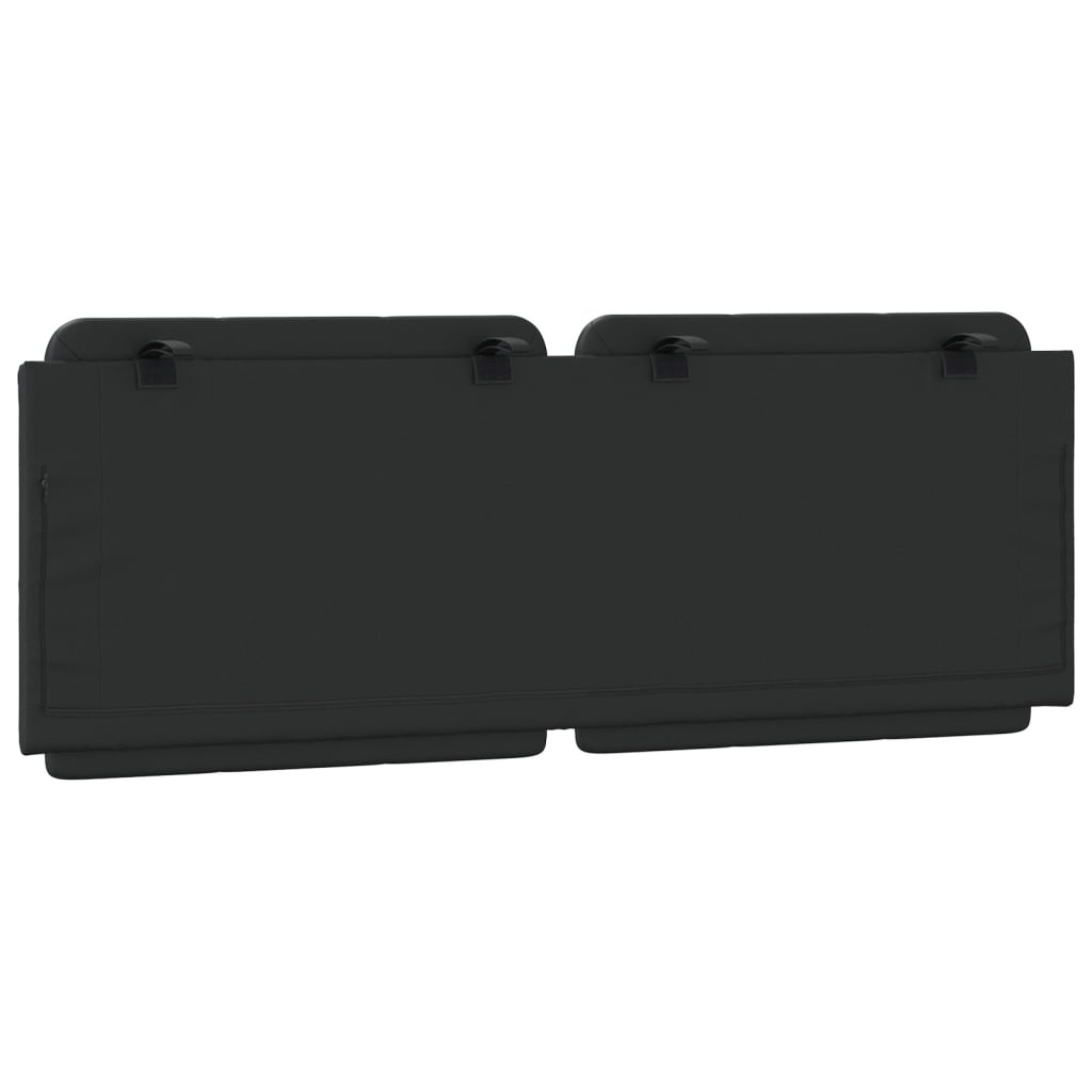 Coussin de tête de lit noir 140 cm similicuir - XIOS