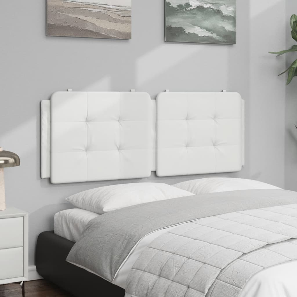 Coussin de tête de lit blanc 140 cm similicuir - XIOS