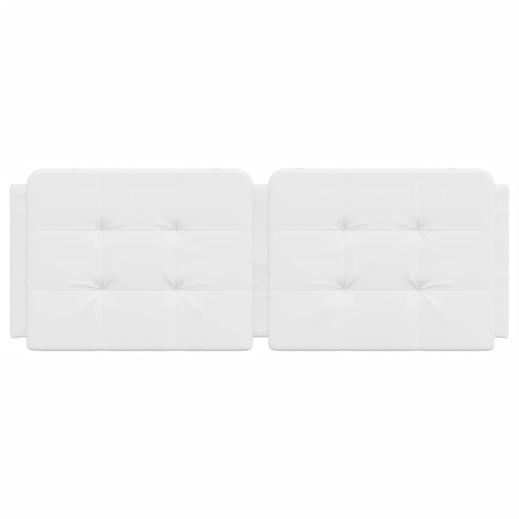 Coussin de tête de lit blanc 140 cm similicuir - XIOS