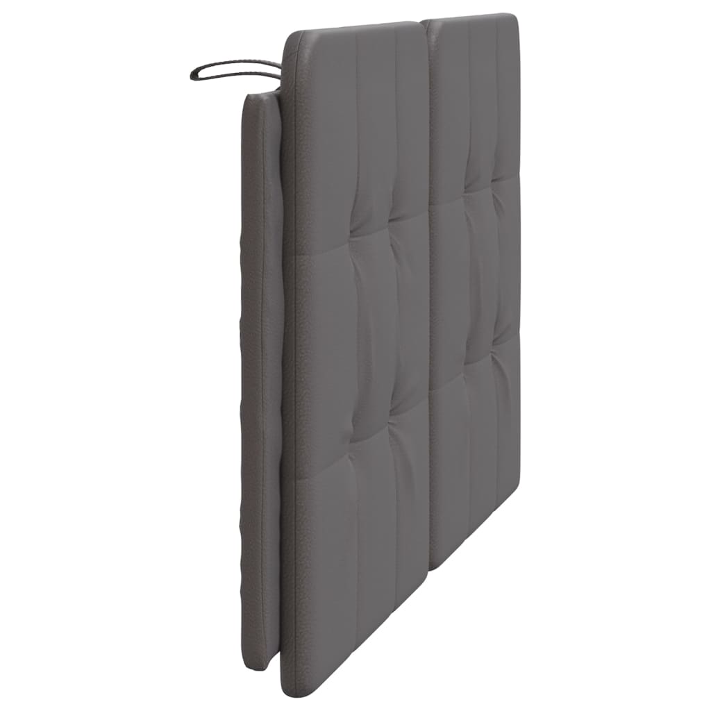 Coussin de tête de lit gris 140 cm similicuir - XIOS
