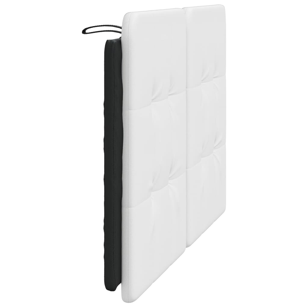 Coussin de tête de lit blanc et noir 140 cm similicuir - XIOS