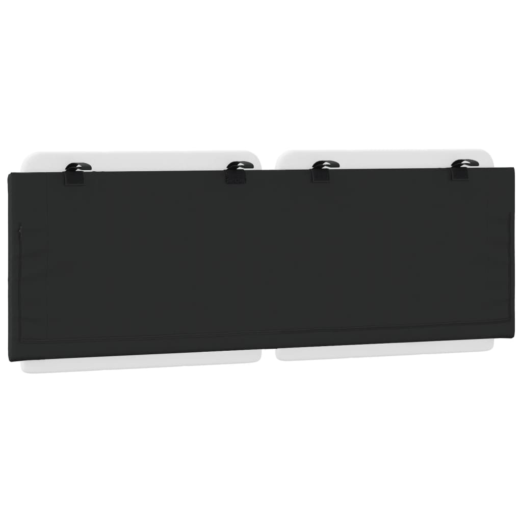 Coussin de tête de lit blanc et noir 140 cm similicuir - XIOS