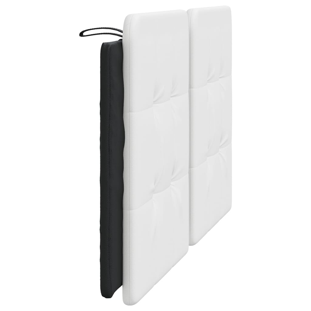 Coussin de tête de lit blanc et noir 160 cm similicuir - XIOS