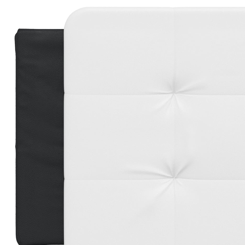 Coussin de tête de lit blanc et noir 160 cm similicuir - XIOS