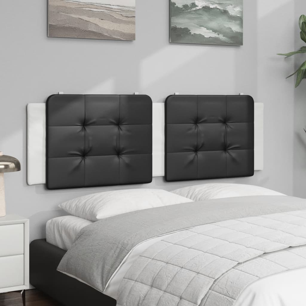 Coussin de tête de lit Zadar noir et blanc 160 cm similicuir - XIOS