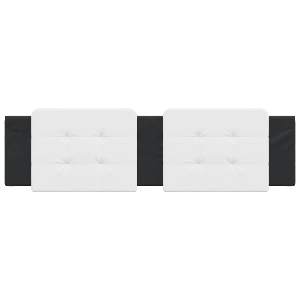 Coussin de tête de lit blanc et noir 180 cm similicuir - XIOS