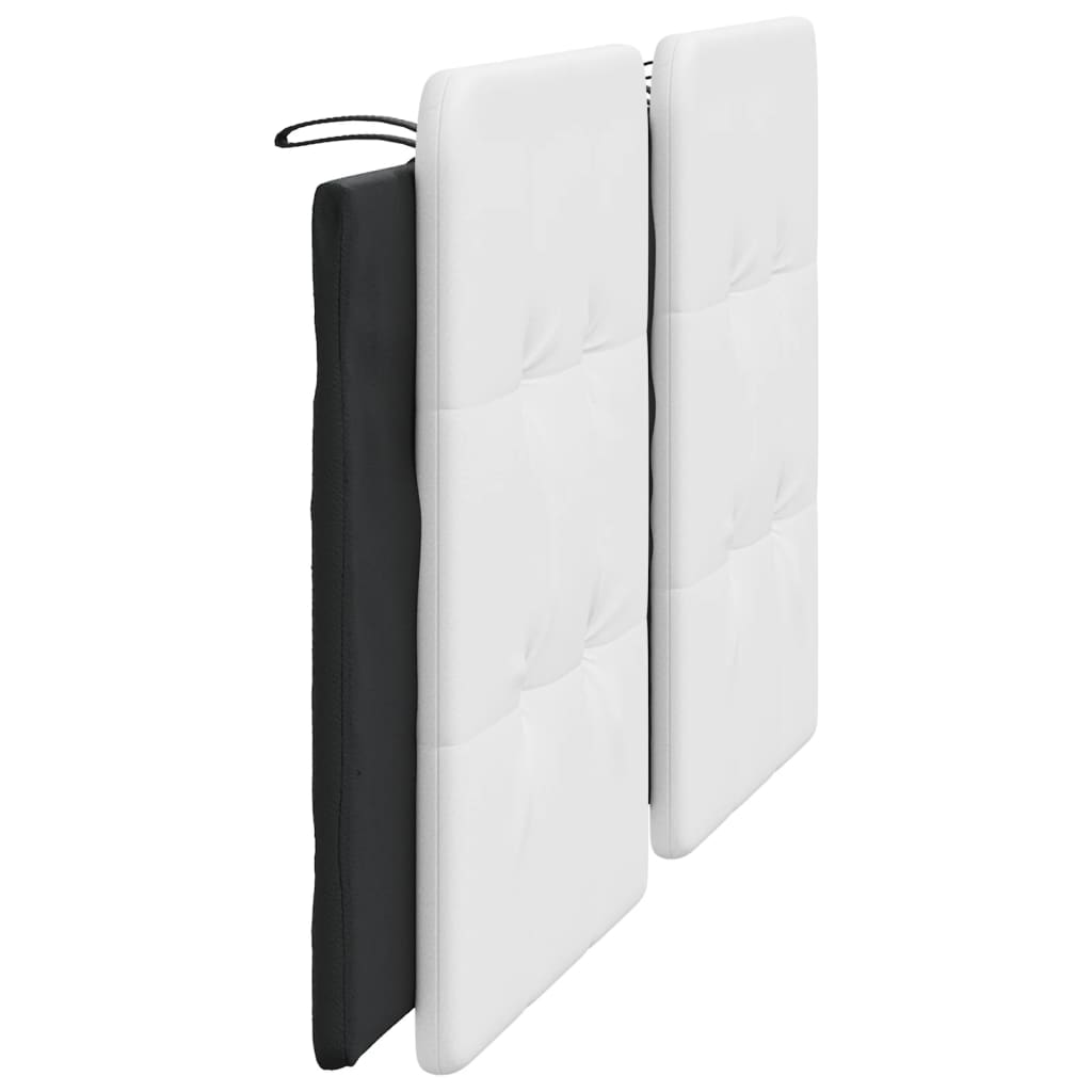 Coussin de tête de lit blanc et noir 180 cm similicuir - XIOS