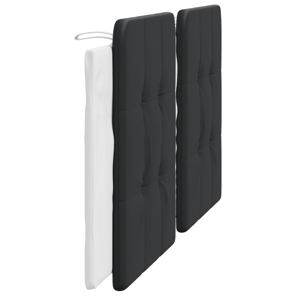 Coussin de tête de lit noir et blanc 180 cm similicuir - XIOS