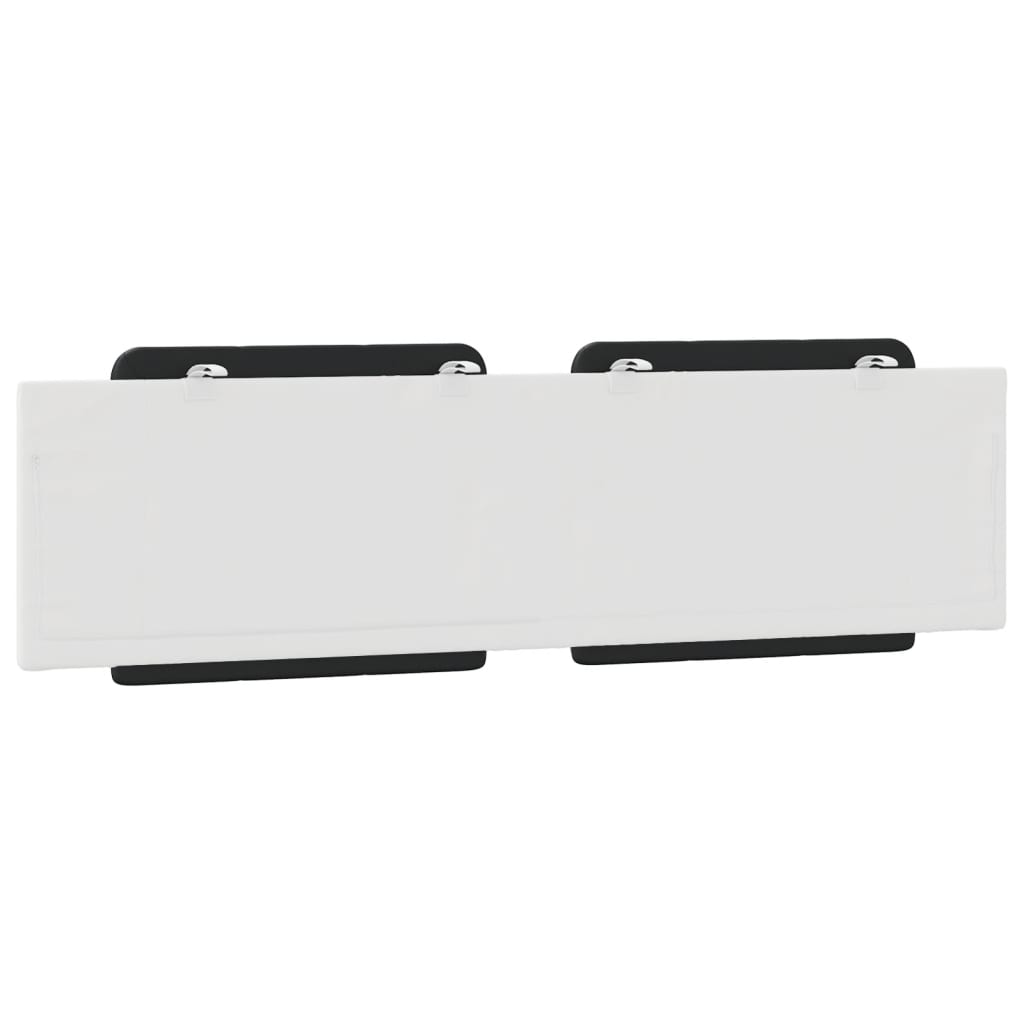 Coussin de tête de lit noir et blanc 180 cm similicuir - XIOS