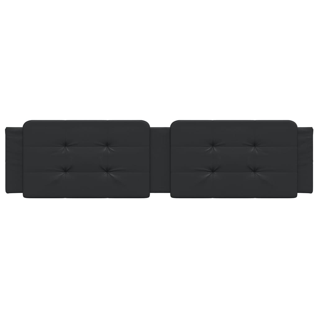 Coussin de tête de lit noir 200 cm similicuir - XIOS