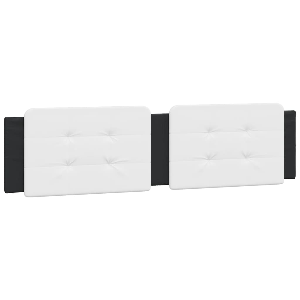 Coussin de tête de lit noir et blanc 200 cm similicuir - XIOS