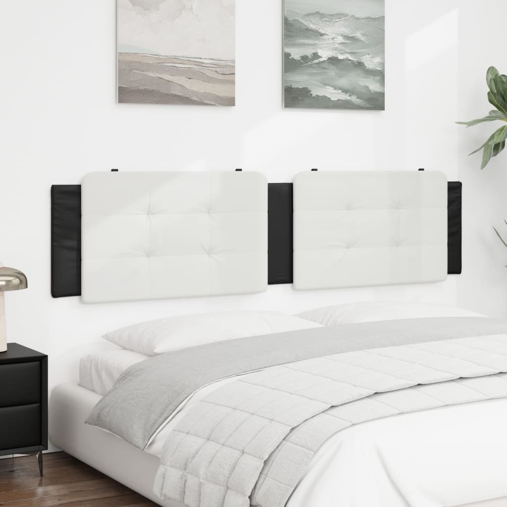 Coussin de tête de lit Zadar blanc et noir 193 cm similicuir - XIOS
