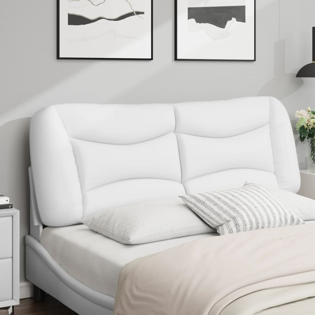 Coussin de tête de lit Hvar blanc 137 cm similicuir
