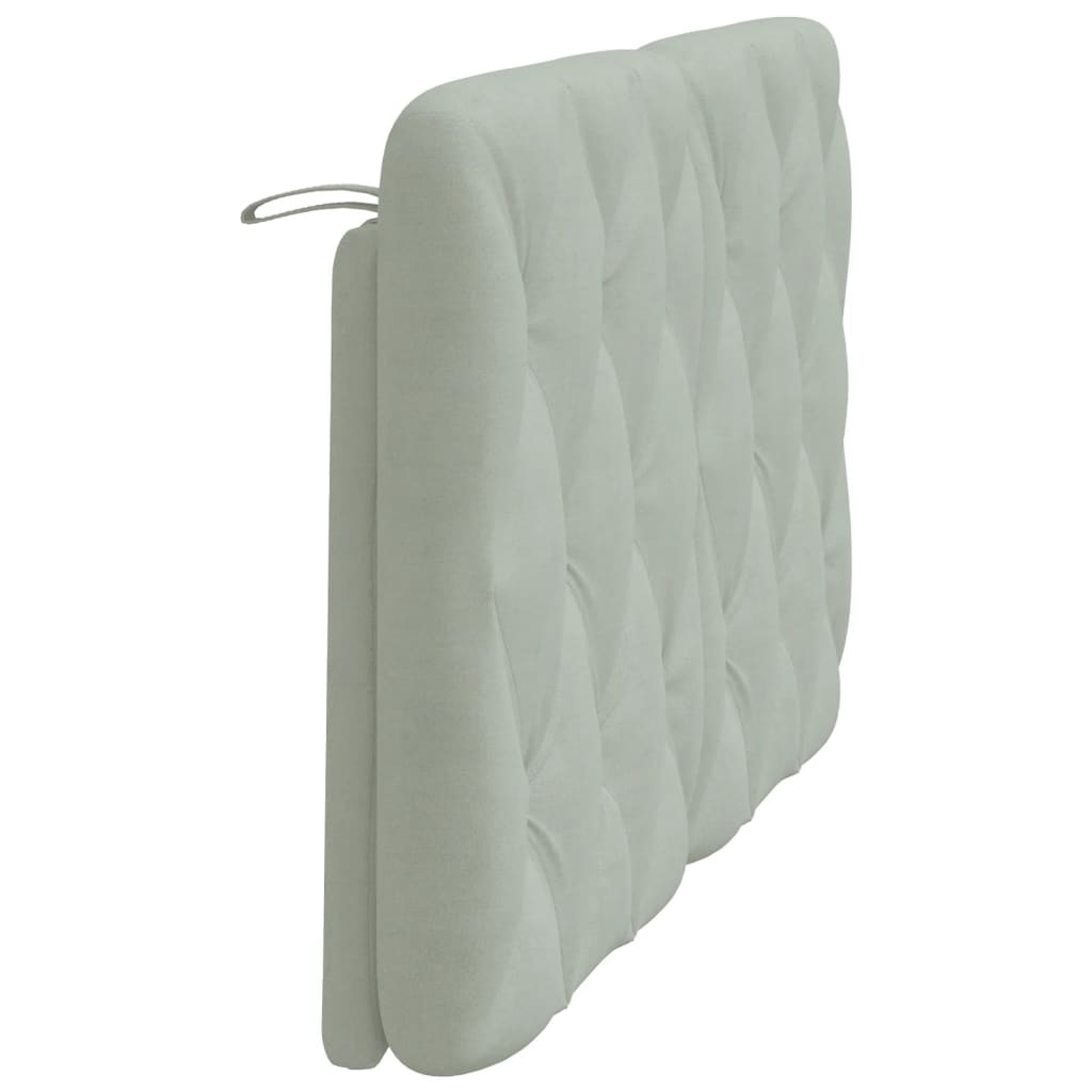 Coussin de tête de lit gris clair 137 cm velours - XIOS