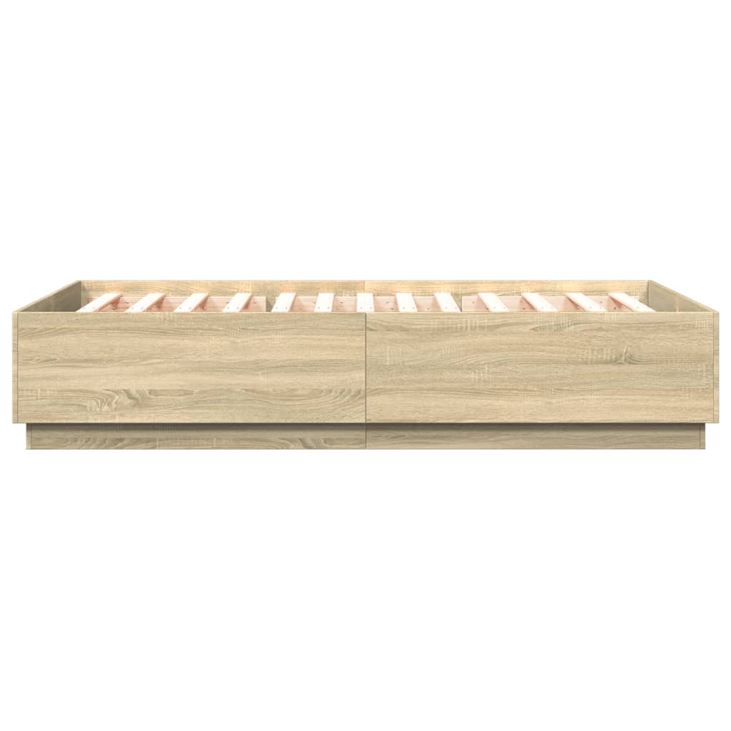 Cadre de lit avec LED sans matelas chêne sonoma 120x200 cm - XIOS
