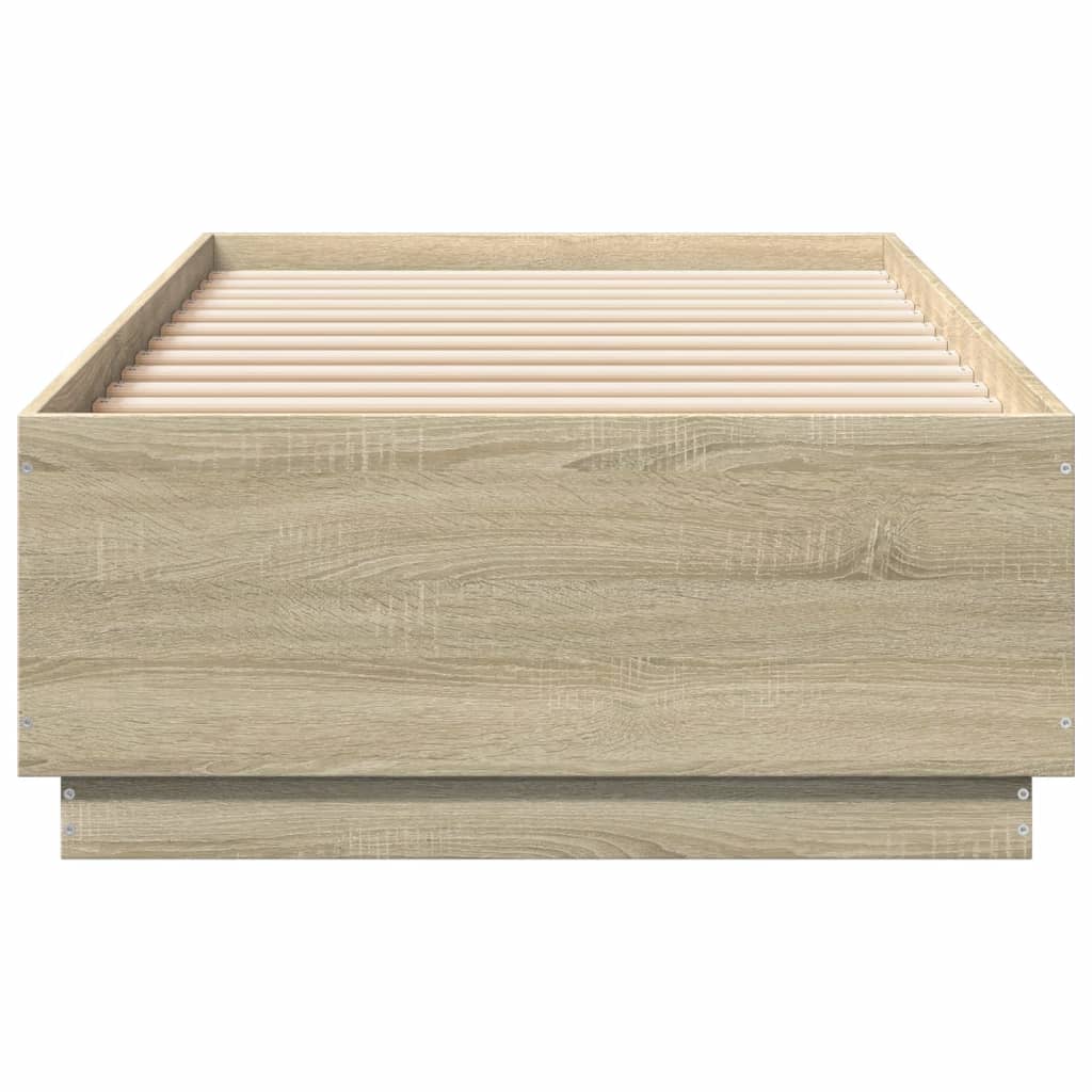 Cadre de lit avec LED sans matelas chêne sonoma 100x200 cm - XIOS
