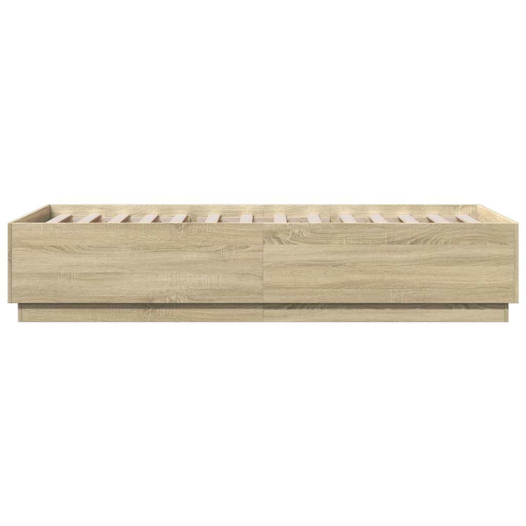 Cadre de lit avec LED sans matelas chêne sonoma 100x200 cm - XIOS