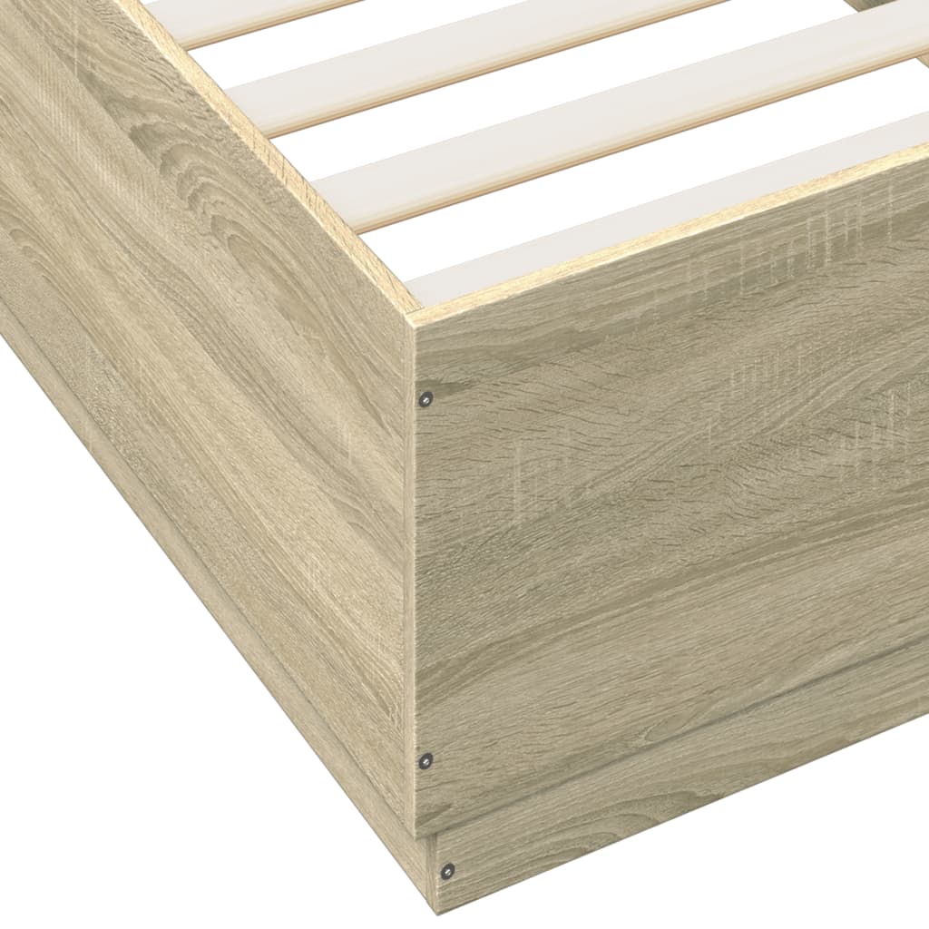 Cadre de lit avec LED sans matelas chêne sonoma 100x200 cm - XIOS