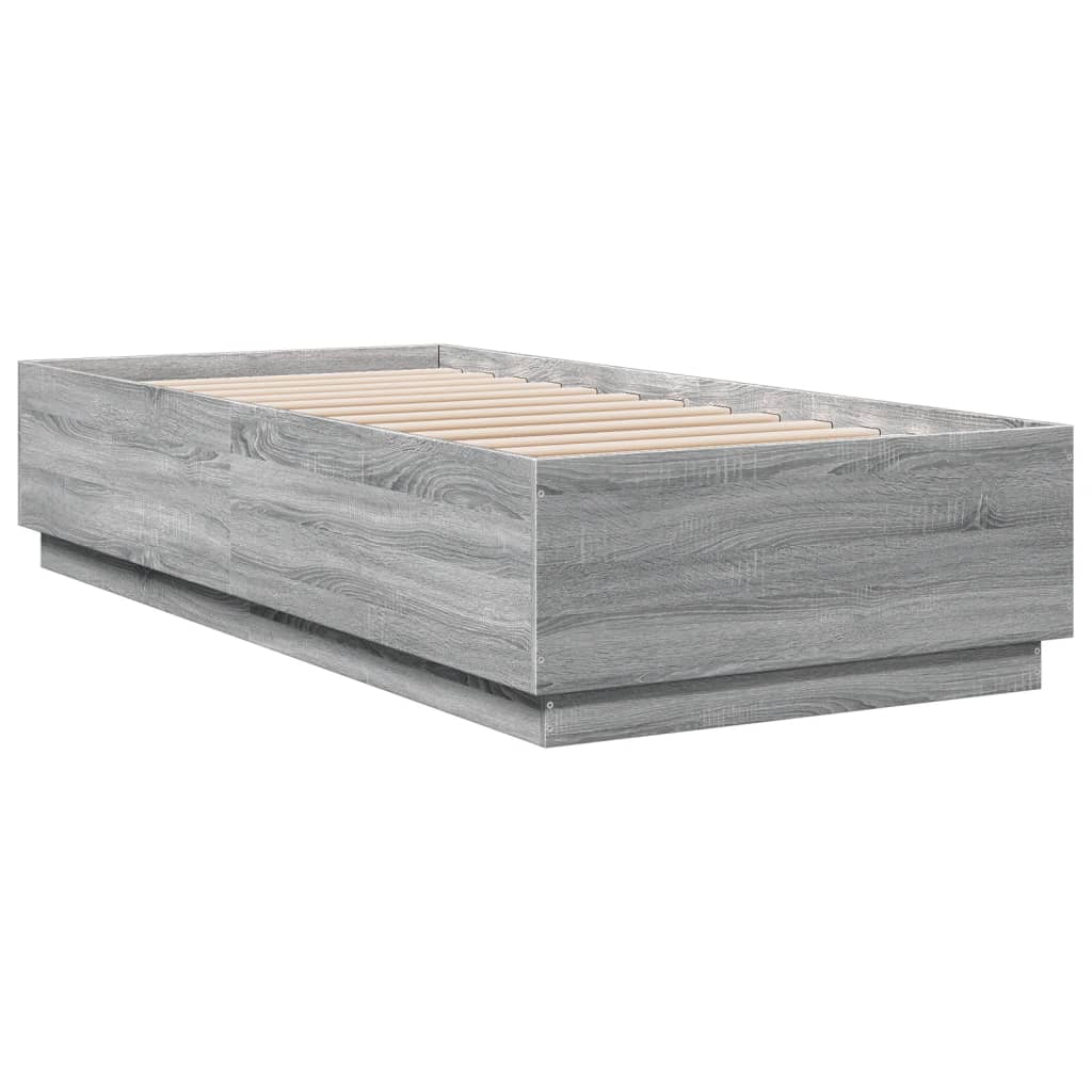 Cadre de lit avec LED sans matelas sonoma gris 100x200 cm - XIOS