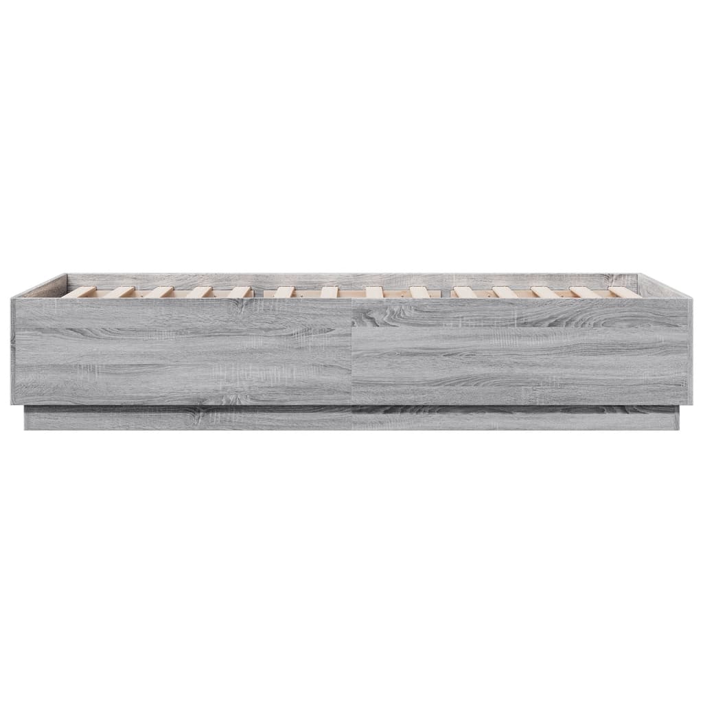 Cadre de lit avec LED sans matelas sonoma gris 100x200 cm - XIOS