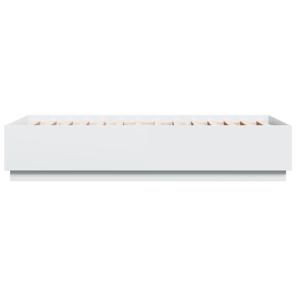 Cadre de lit avec LED sans matelas blanc 90x200 cm - XIOS