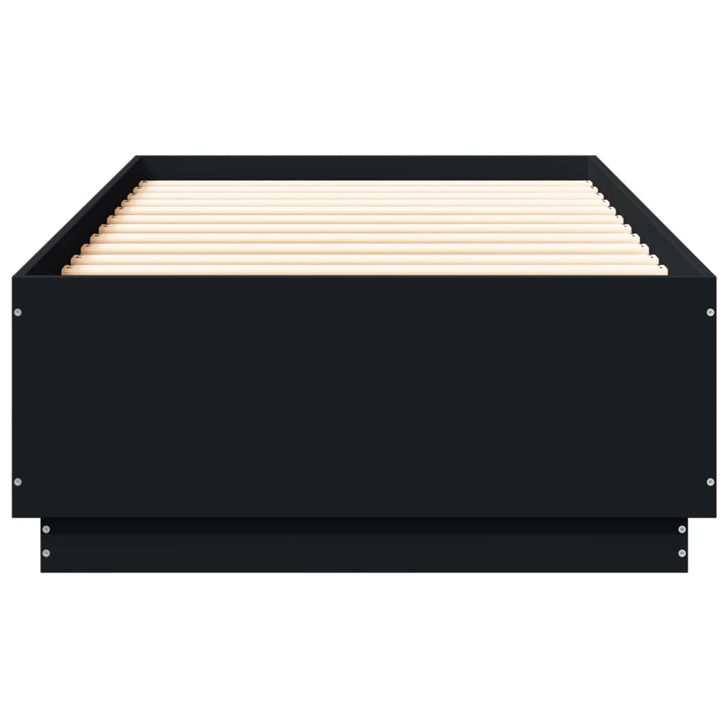 Cadre de lit avec LED sans matelas noir 90x200 cm - XIOS