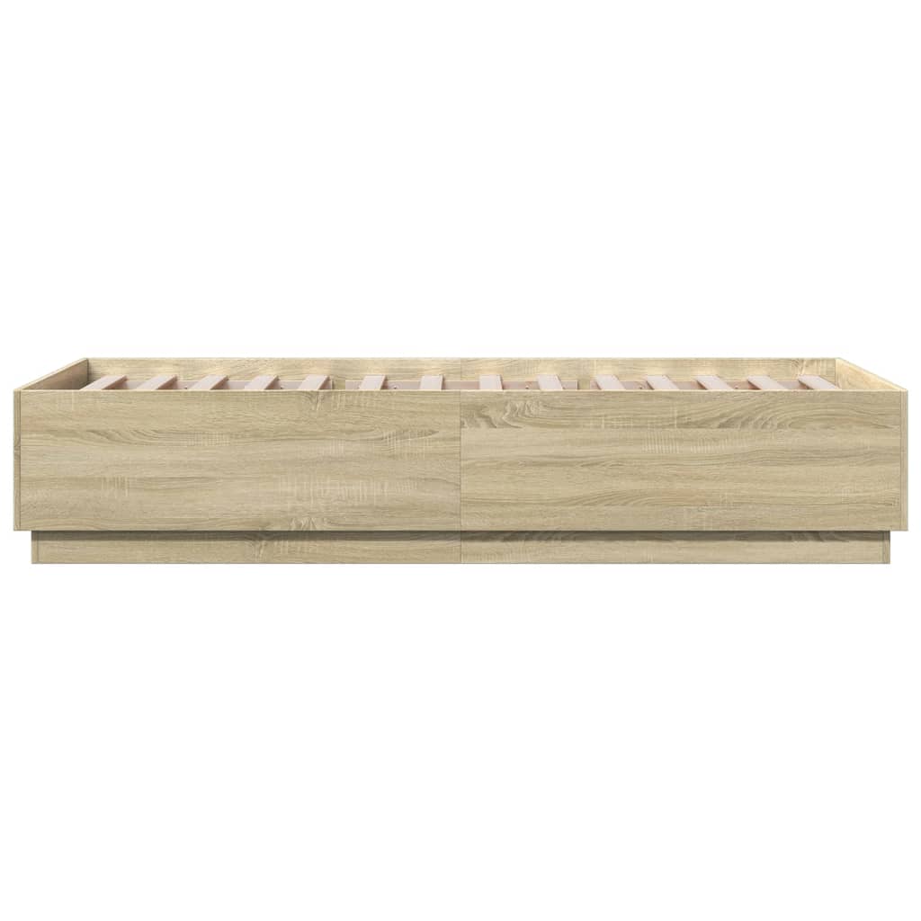 Cadre de lit avec LED sans matelas chêne sonoma 90x200 cm - XIOS
