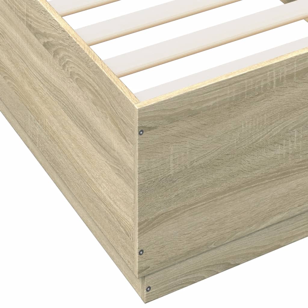 Cadre de lit avec LED sans matelas chêne sonoma 90x200 cm - XIOS