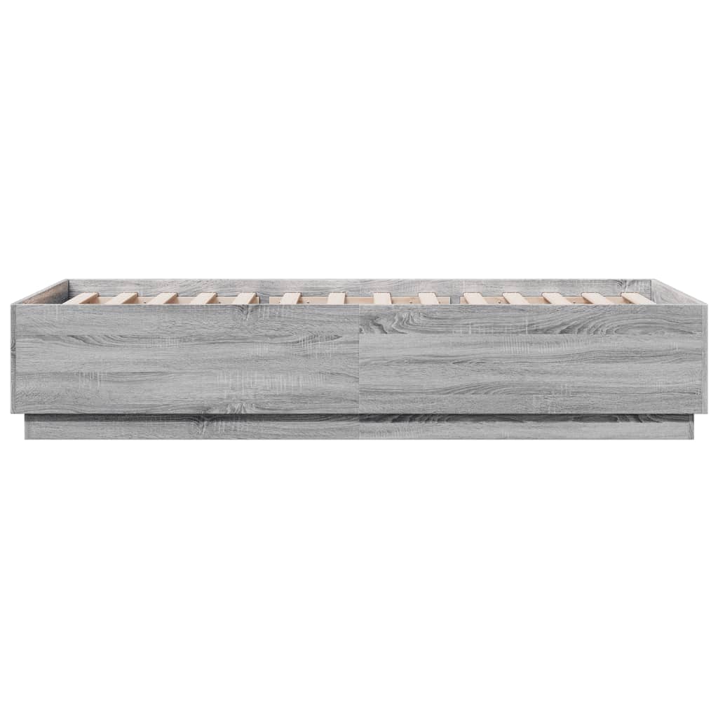 Cadre de lit avec LED sans matelas sonoma gris 90x200 cm - XIOS