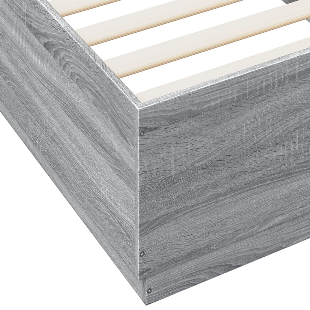 Cadre de lit avec LED sans matelas sonoma gris 90x200 cm - XIOS