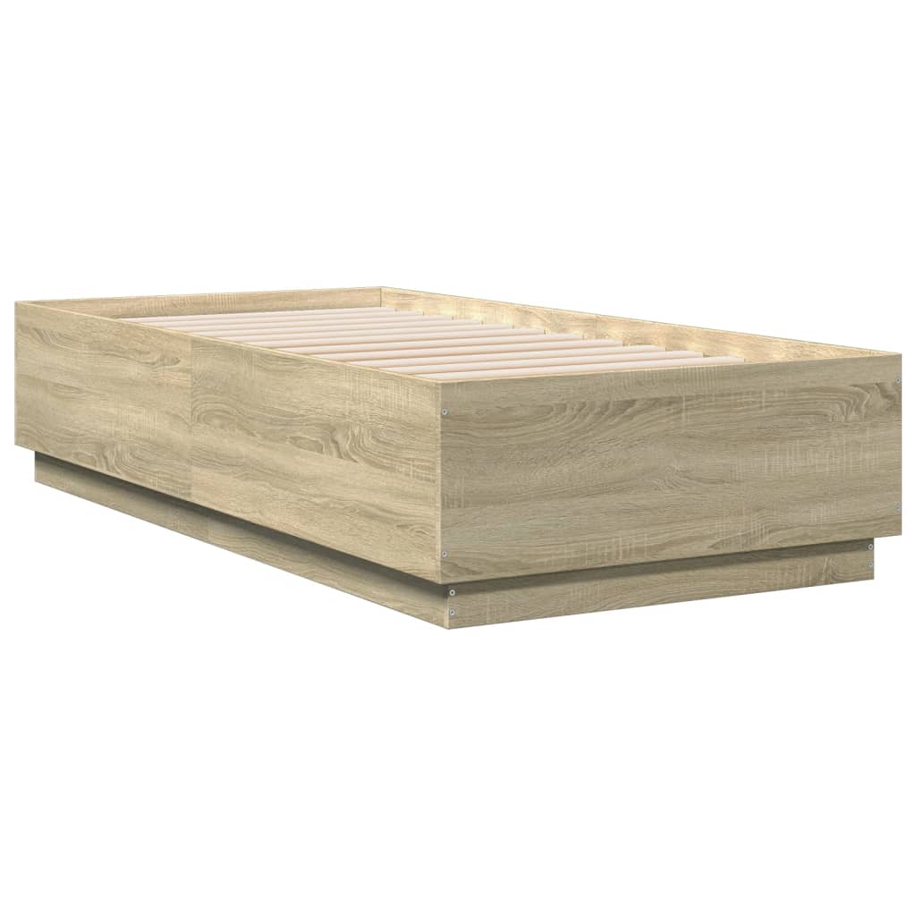Cadre de lit avec LED sans matelas chêne sonoma 90x190 cm - XIOS