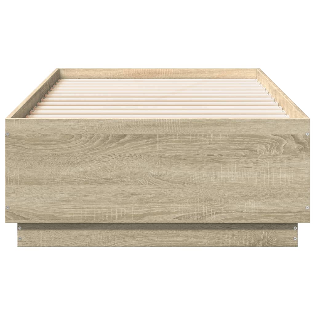 Cadre de lit avec LED sans matelas chêne sonoma 90x190 cm - XIOS