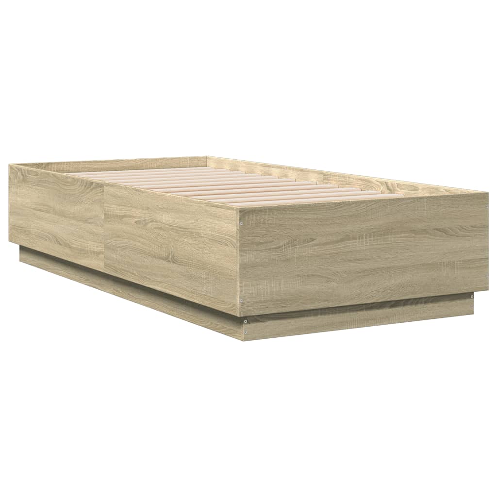 Cadre de lit avec LED sans matelas chêne sonoma 90x190 cm - XIOS