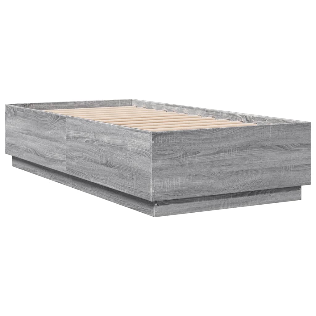 Cadre de lit avec LED sans matelas sonoma gris 90x190 cm - XIOS