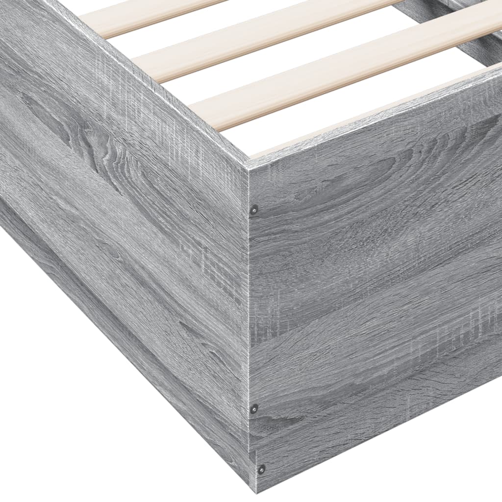 Cadre de lit avec LED sans matelas sonoma gris 90x190 cm - XIOS