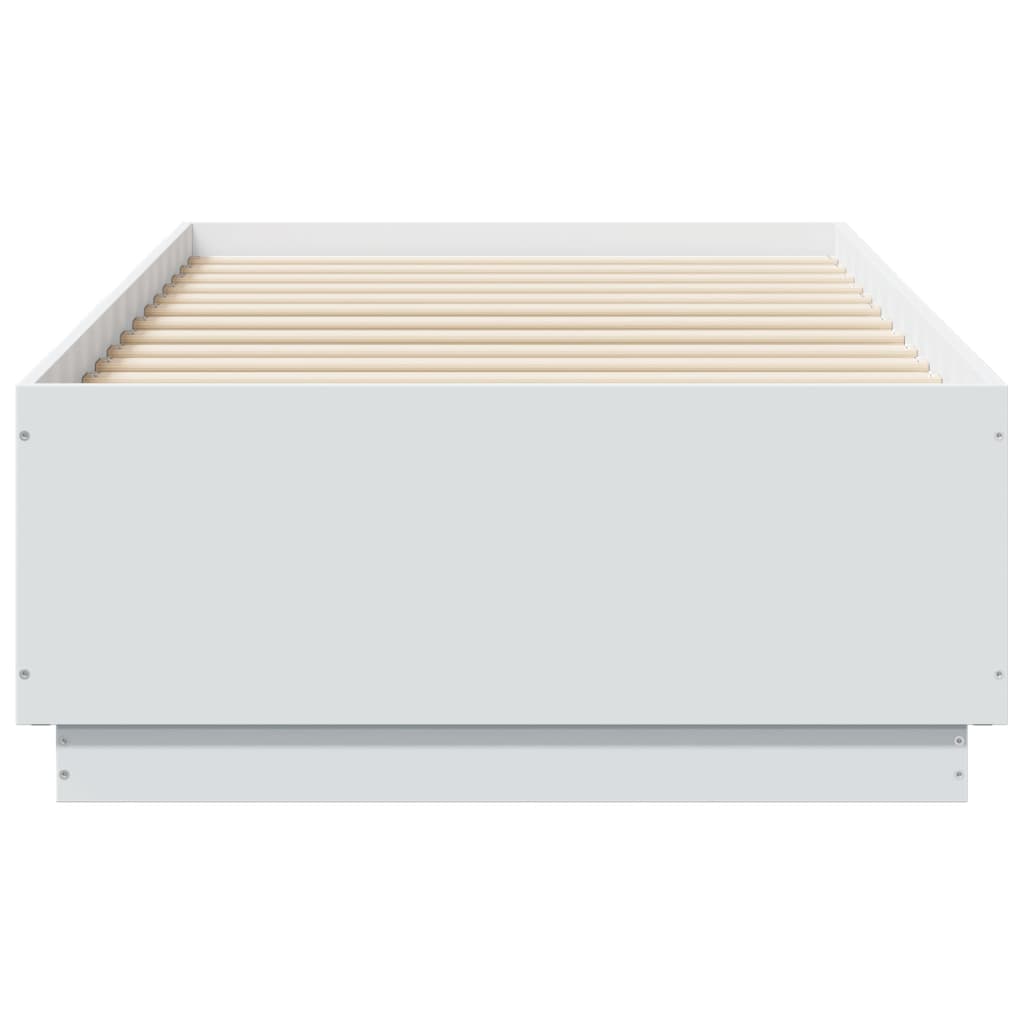 Cadre de lit avec LED sans matelas blanc 75x190 cm - XIOS