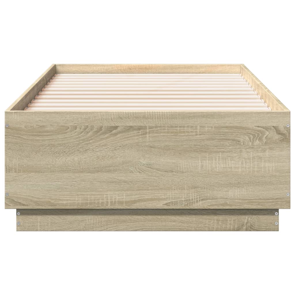 Cadre de lit avec LED sans matelas chêne sonoma 75x190 cm - XIOS