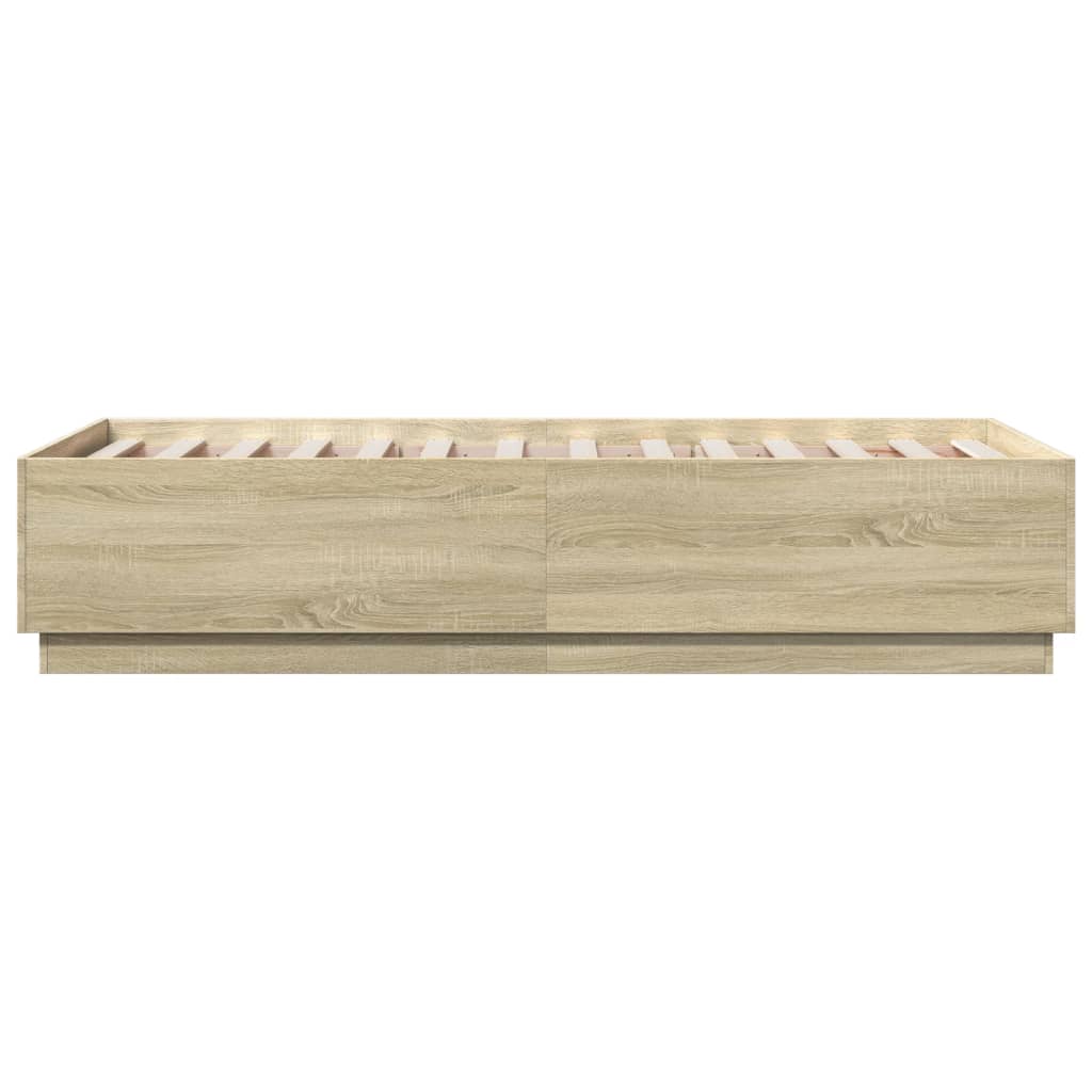Cadre de lit avec LED sans matelas chêne sonoma 75x190 cm - XIOS