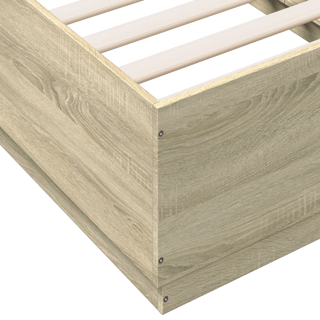 Cadre de lit avec LED sans matelas chêne sonoma 75x190 cm - XIOS
