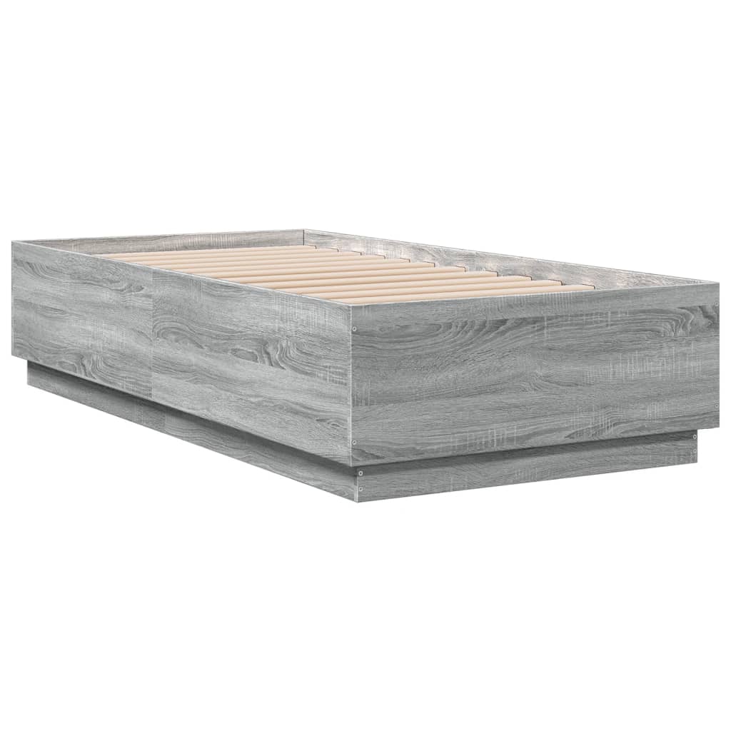 Cadre de lit avec LED sans matelas sonoma gris 75x190 cm - XIOS
