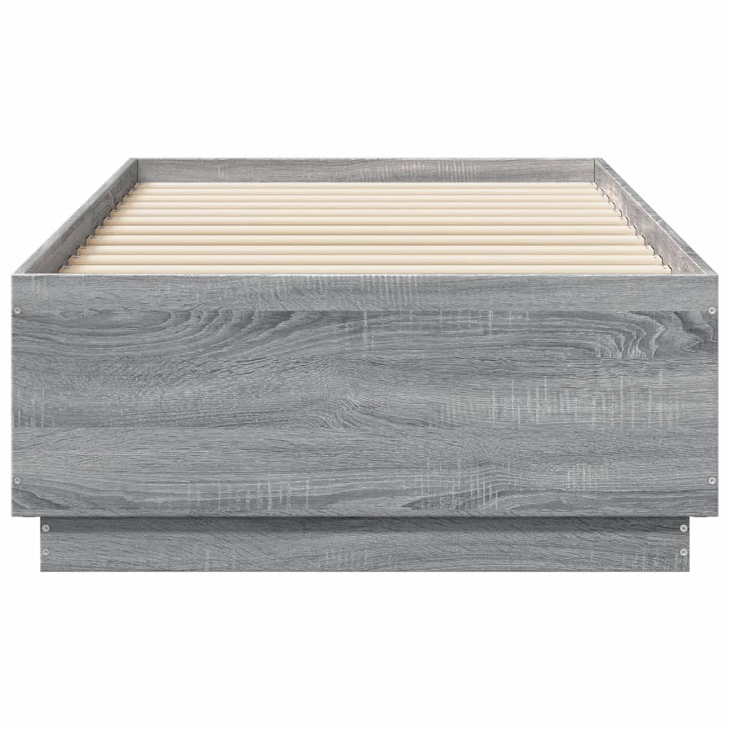 Cadre de lit avec LED sans matelas sonoma gris 75x190 cm - XIOS