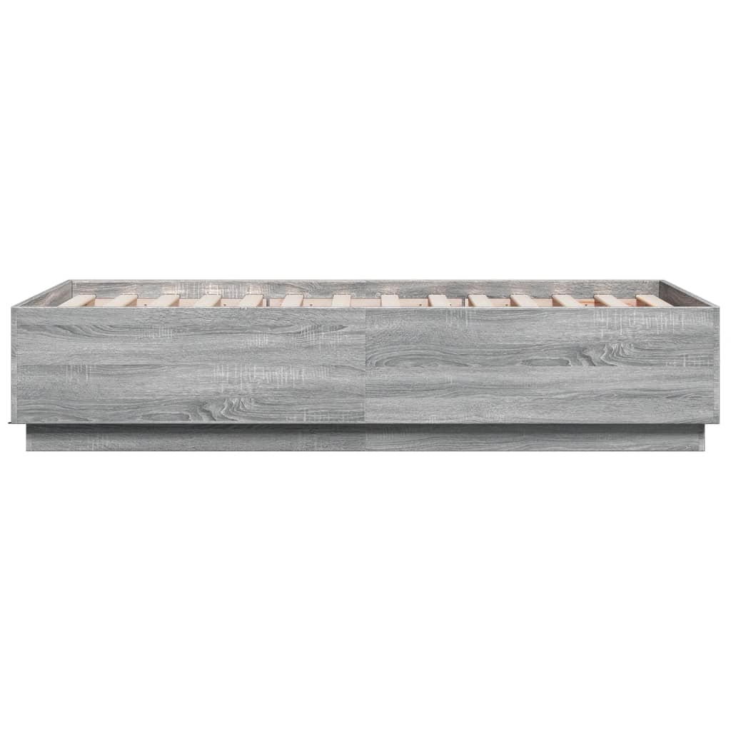 Cadre de lit avec LED sans matelas sonoma gris 75x190 cm - XIOS