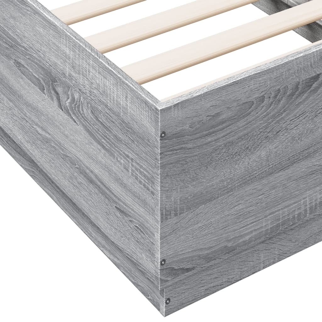 Cadre de lit avec LED sans matelas sonoma gris 75x190 cm - XIOS