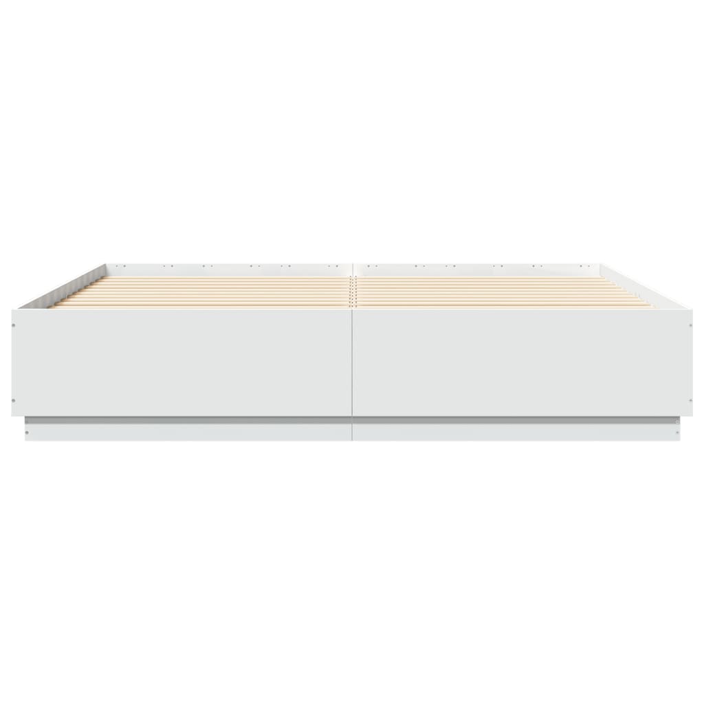 Cadre de lit sans matelas blanc 200x200 cm - XIOS