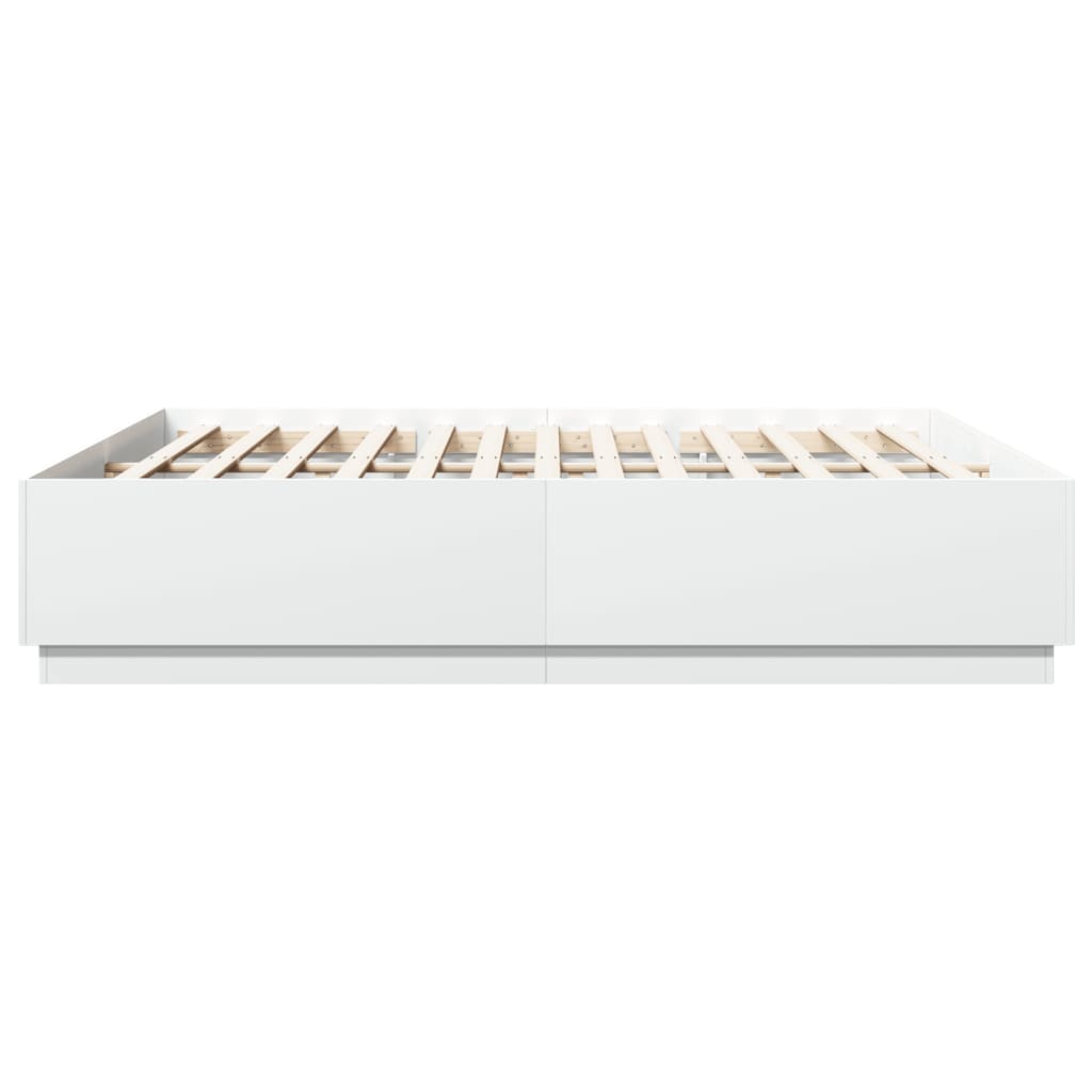 Cadre de lit sans matelas blanc 200x200 cm - XIOS