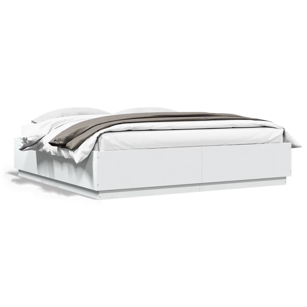 Cadre de lit sans matelas blanc 180x200 cm - XIOS