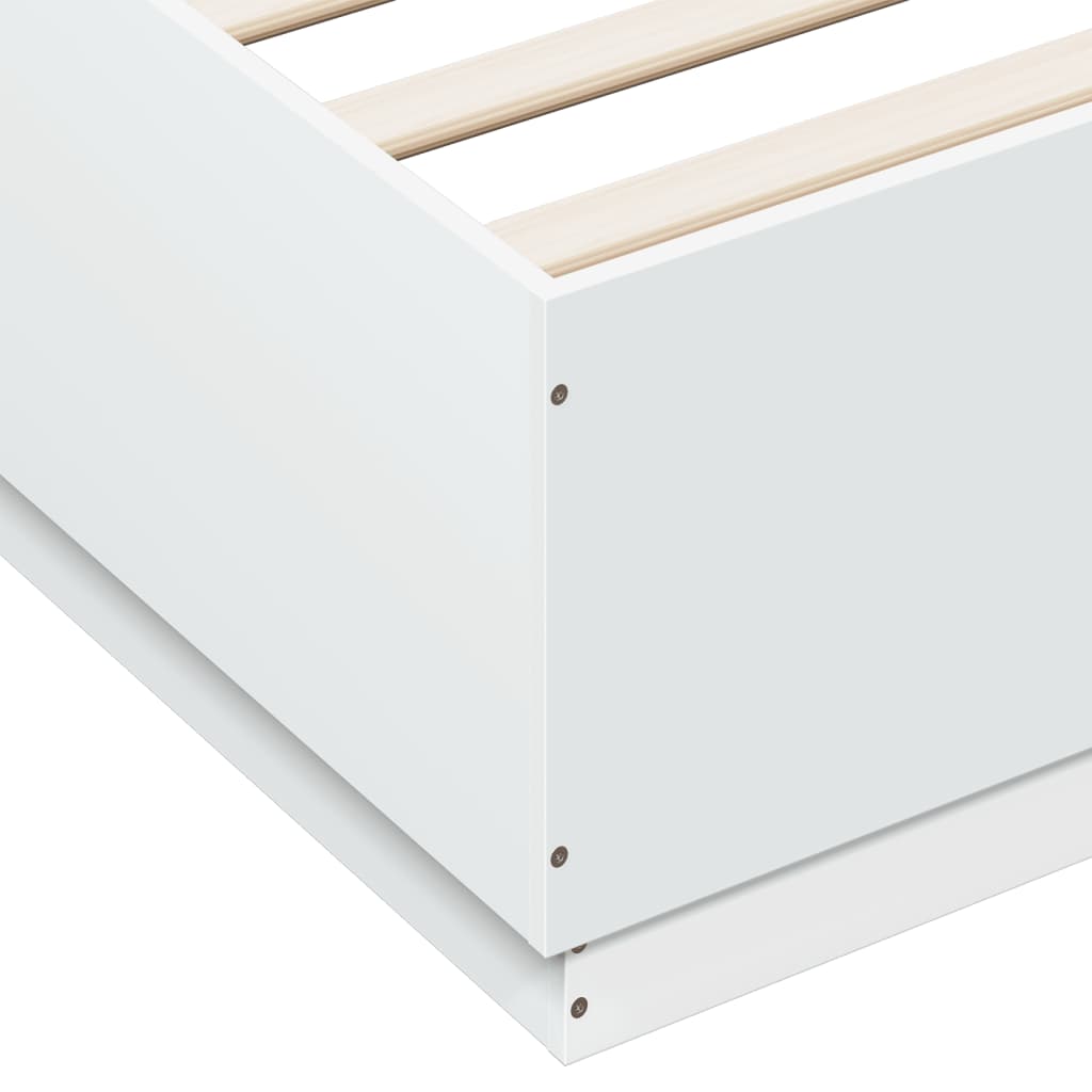Cadre de lit sans matelas blanc 180x200 cm - XIOS