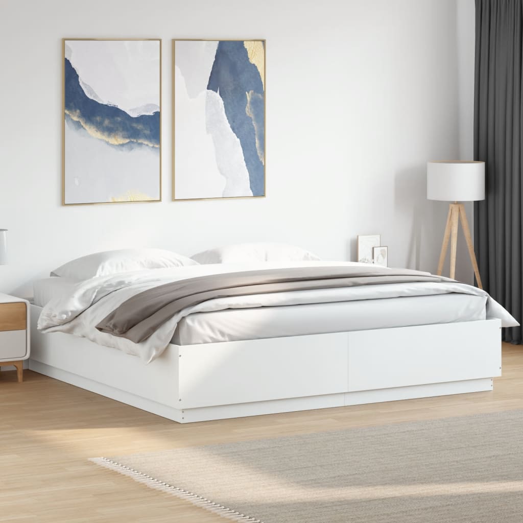 Cadre de lit sans matelas blanc 180x200 cm - XIOS