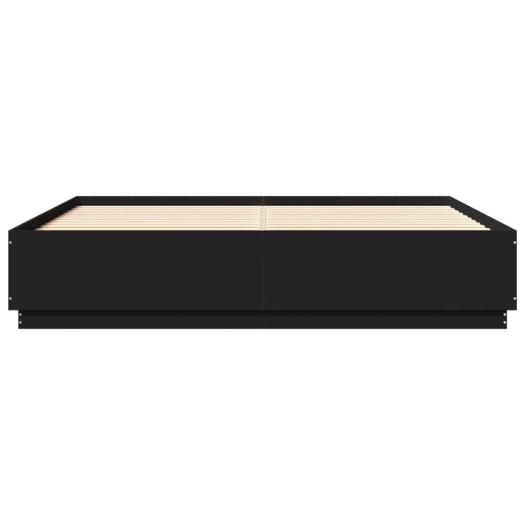 Cadre de lit sans matelas noir 180x200 cm - XIOS