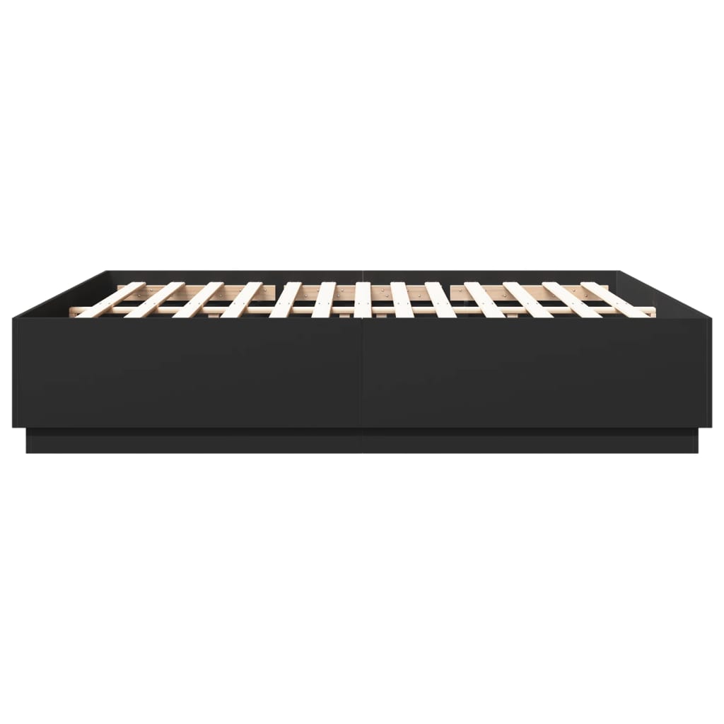 Cadre de lit sans matelas noir 180x200 cm - XIOS